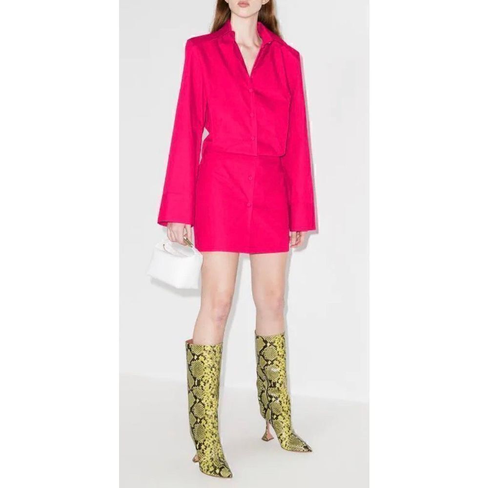 The Attico Wide Sleeve Cotton Shirt Dress in Bouganville NWT Size 36 - Picture 4 of 14